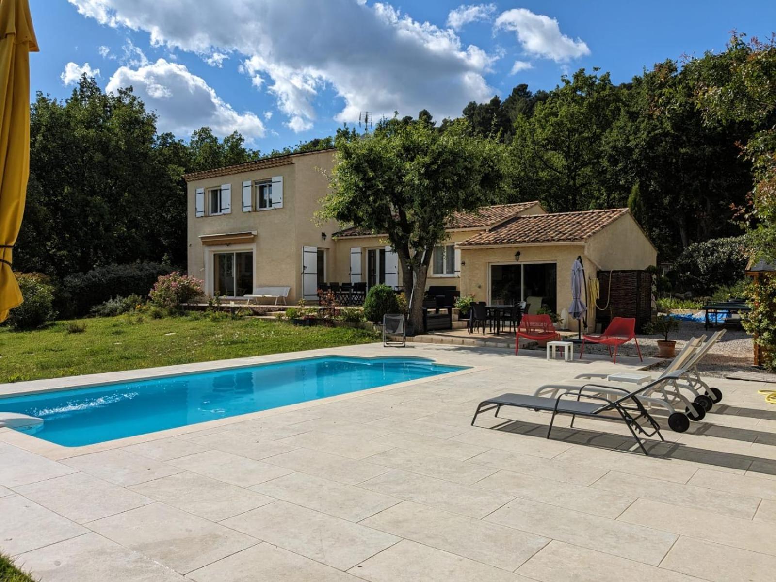 Villa Calme Avec Piscine A Greoux Bagian luar foto